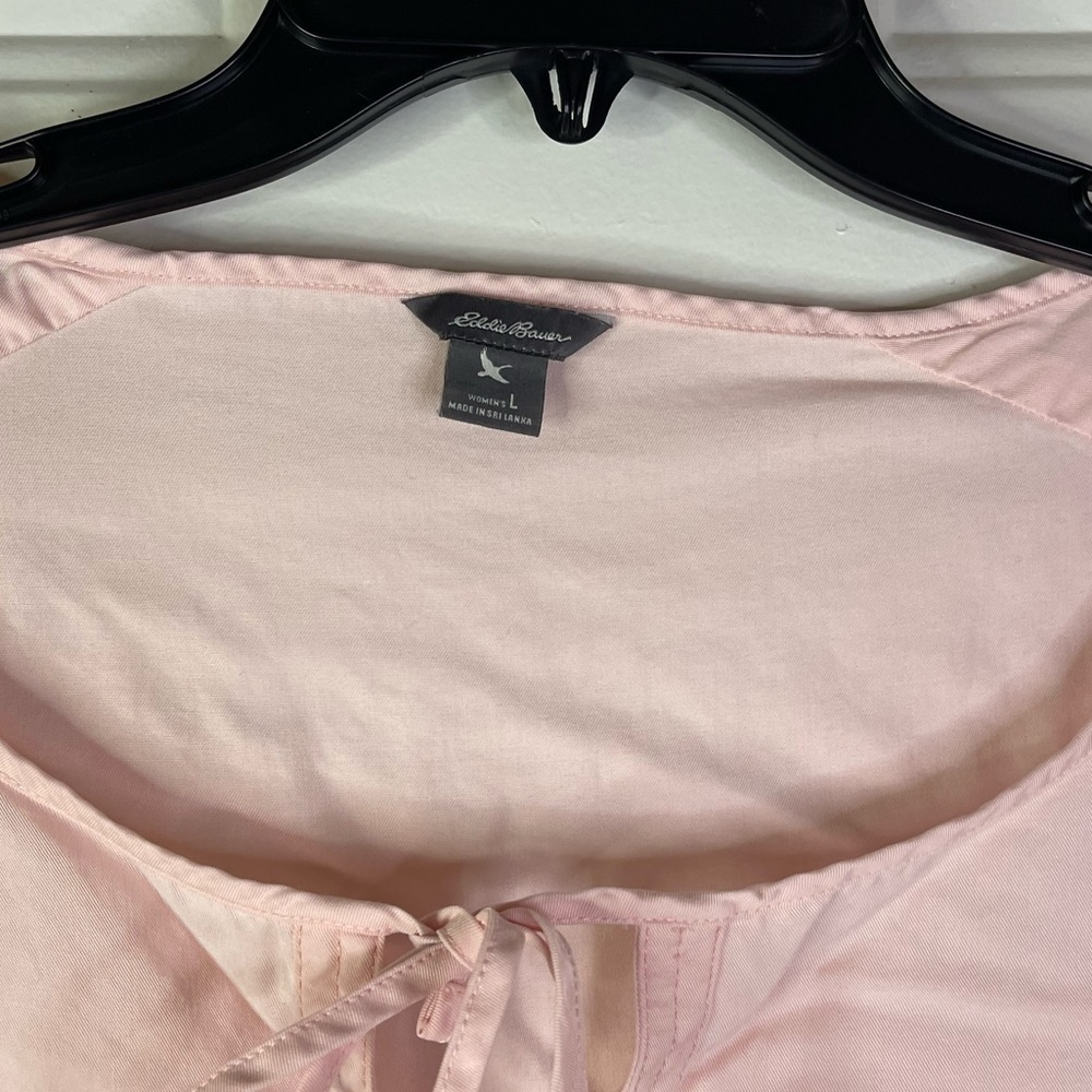 Eddie Bauer Tencel‎ Boho Pink Blouse size Large - Picture 3 of 6